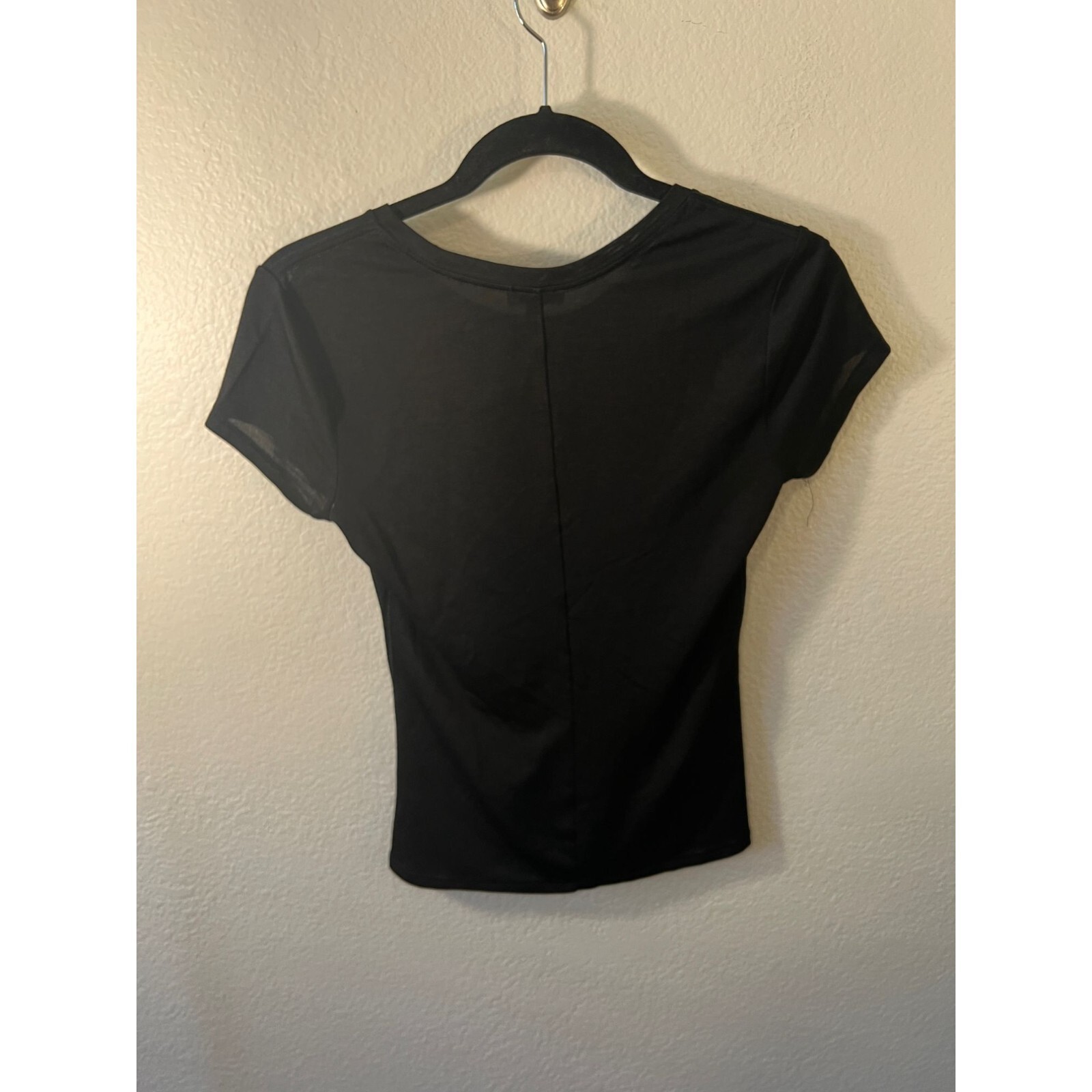 Express basic black tee size xs - image 3