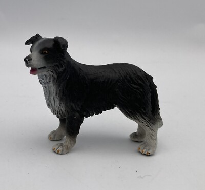 Schleich Black & White BORDER COLLIE Dog Figure 2002 Retired 16330 NEW