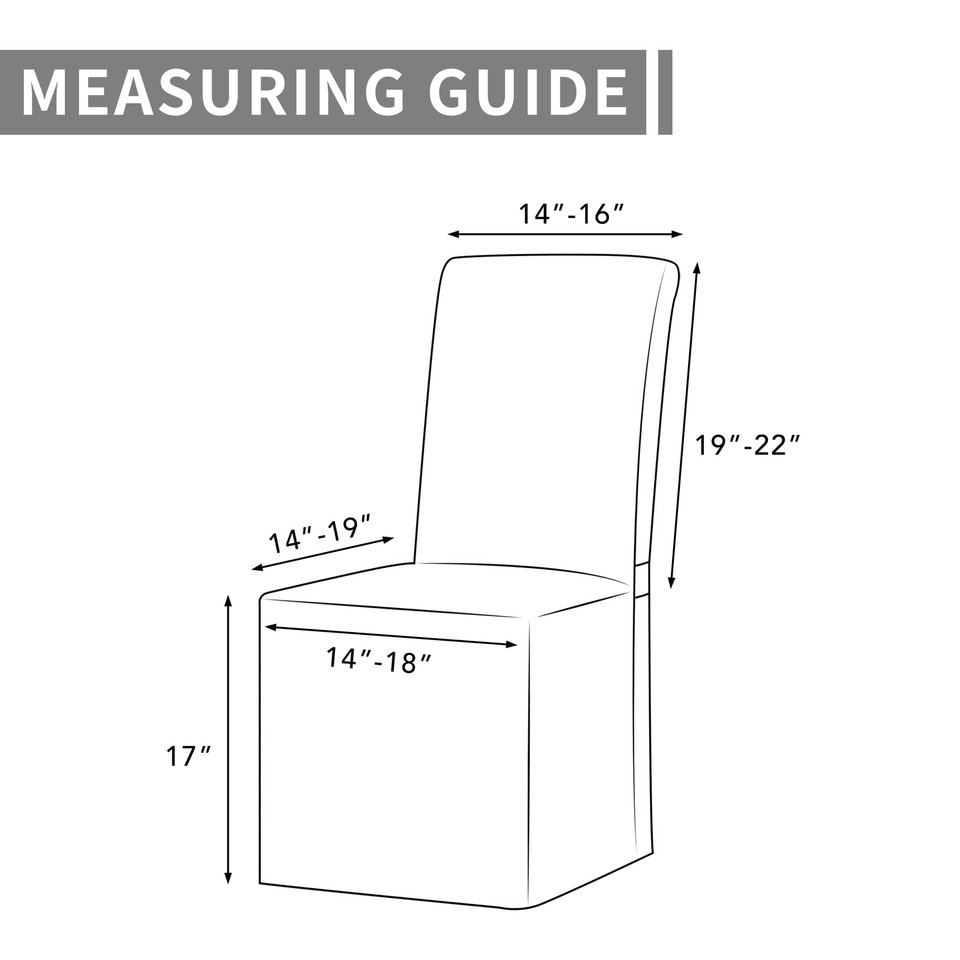 EasyGoing Jacquard Dining Chair Cover Full Length Parson Chair Cover
