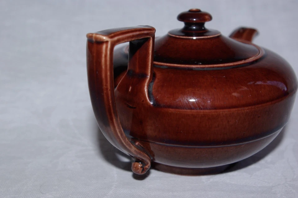 Antique Impressed  Rockingham Brown Glazed Teapot Tea Pot c1830 - Image 3 of 4
