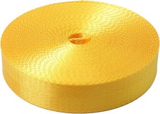 Devobunch 1in Yellow Nylon Webbing Strap 25YD Heavy Duty Flat Tie-Down