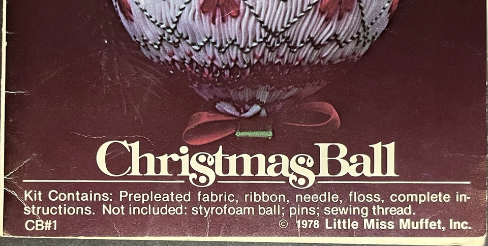 Vintage Smocked Christmas Ball Ornament Pattern | 1978 Little Miss Muffet, Inc - Image 4 of 4