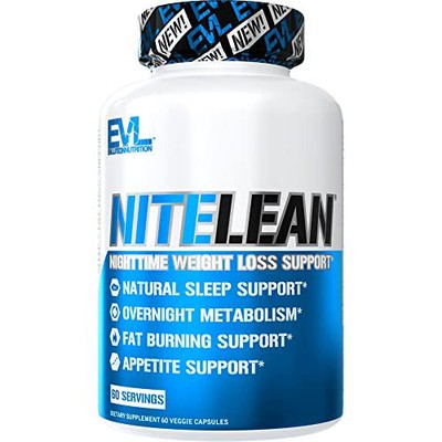Evlution Nutrition Night Time Fat Burner Support - Overnight Sleep and Weight -