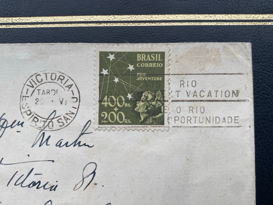 BRAZIL WWII 1944 Censored cover to Scotland, "Visit Rio.." Slogan Cancel - Image 2 of 3