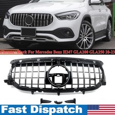 For Mercedes Benz H247 2020-2023 W/Camera Hole Front Bumper Grille Chrome+Black
