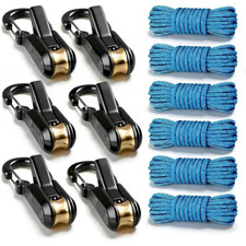 6 Pack Rope Tightener Roller Tensioner Heavy Duty Retractable Buckle Cord For Ca 6 Pack Rope Tightener Roller Tensioner Heavy Duty Retractable Buckle Cord For Ca