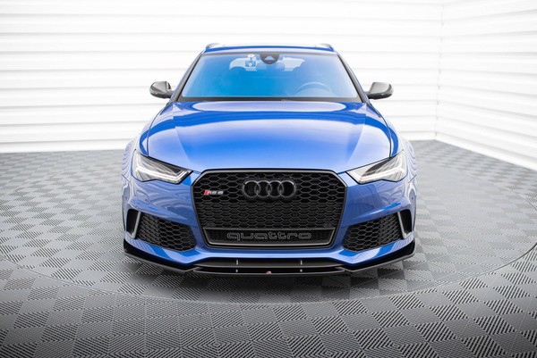 Maxton Design Frontlippe V.4 Passend FüR Audi RS6 C7 / C7 Fl Schwarz Hochglanz-image
