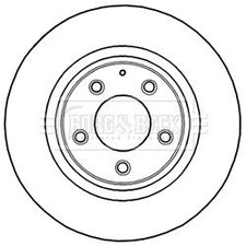 x2 Borg & Beck Rear Brake Disc Pair Fits Mazda BBD5224