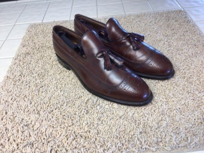 Mens Allen Edmonds Berwick Loafers Color Wine 9.5 D US Retail $299