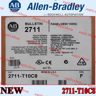 NEW PLC 2711-T10C8 PanelView 1000 Control Panel HMI SER D 10.4'' ColorTouch