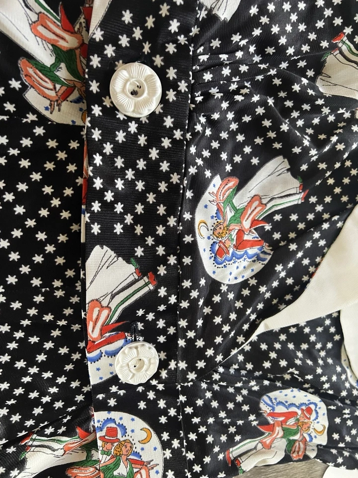 1970s vintage girls two piece bell bottom set showgirl size 7 - Image 4 of 4