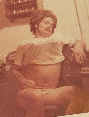 1972 Bad Drag Queen Gay Vintage Photo Set, Big Boob Pics Silly Fun Hairy Man Wig