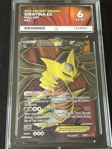 Giratina 93/98 Ancient Origins Full Art Pokemon Card Ace 6 Grade