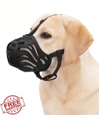 Dog Muzzle for Large Dogs, Silicone Basket Dog Muzzle for Large and Medium Do...