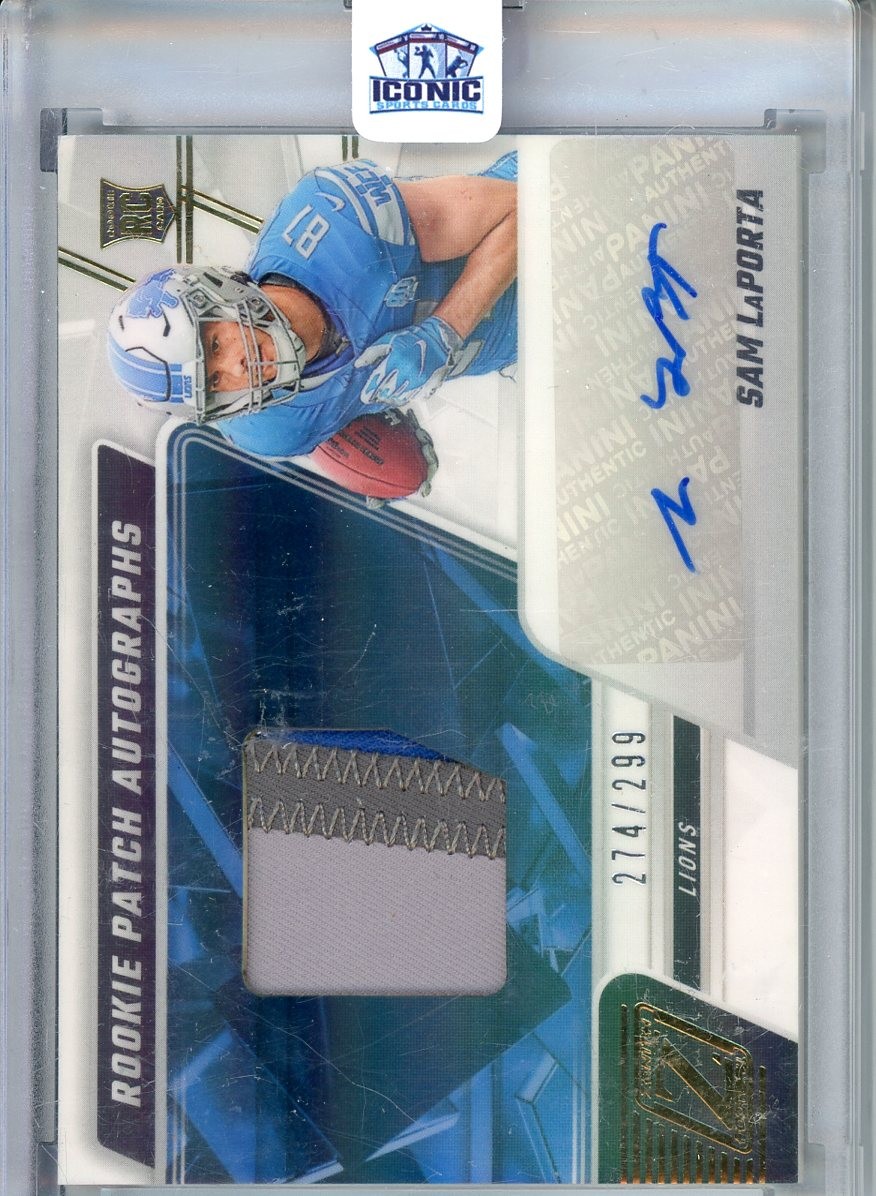2023 Panini Zenith Sam LaPorta Rookie Patch Autograph Auto #274/299 B858