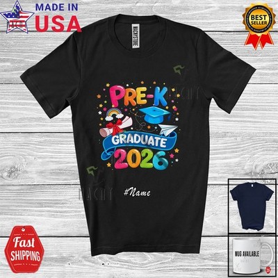 Custom Name Pre-K Graduate 2026; School Graduation Grad Kindergarten T-Shirt