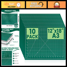 12"x18" Double-Sided Self-Healing Cutting Mats - 10 Pack for Crafts, Sewing, Qui