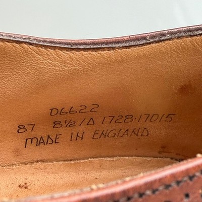 Peal & Co Brooks Brothers Oxford Shoes Mens 8.5 Brown Leather