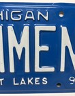 1990 “SUMMEN” Michigan License Plate Blue With White Letters  — photo 4