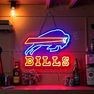 #ad #ad Buffalo Bills LED Neon Sign With Dimmer USB Powered Adjustable Light $39.99