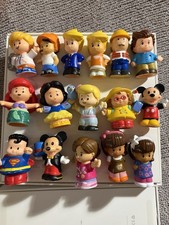 Fisher-Price Little People Disney Figura Lote de 16 Mickey Mouse Blancanieves Ariel