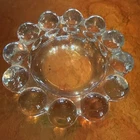 Vintage Anchor Hocking Boopie Bubble Glass Ashtray Clear Trinket Dish 5” MCM