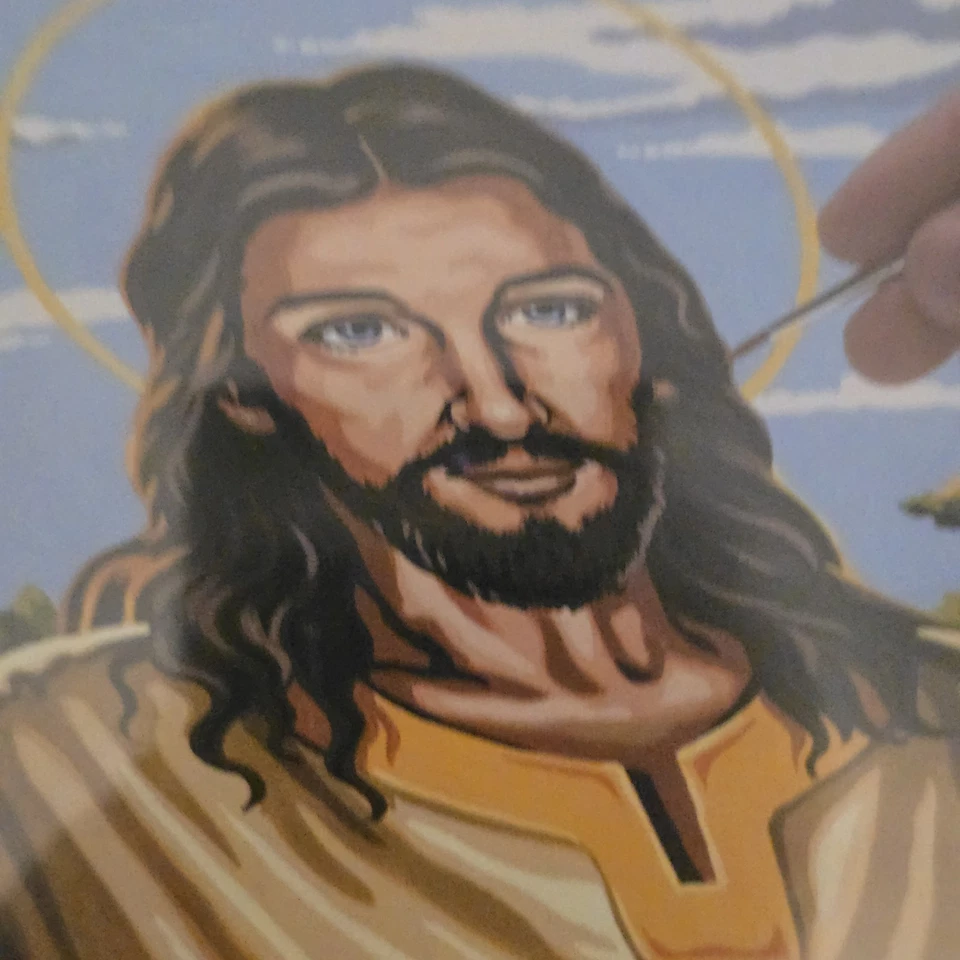 Kit Pintura Real Por Número Artista Lienzo Serie 9"X12"-El Buen Pastor PCS-10 Foto 2 de 4