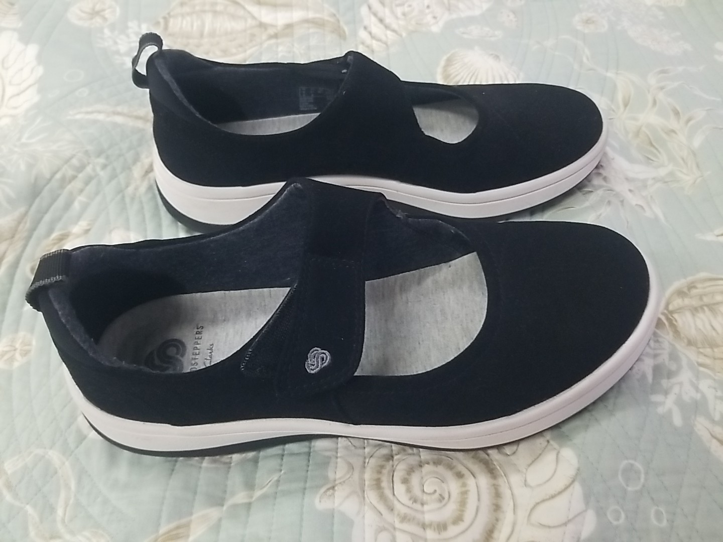 Clarks Cloudsteppers Shoes Mary Janes Comfort Blk  Cushion Womens Sz 8.5