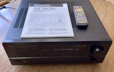 Denon AV Surround Receiver AVR-1802/882 with Remote + Operating Manual Bundle