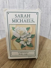 Sarah Michaels Body Soap, Gardenia Scent, New in Box, VTG 90s triple milled USA