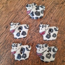 Ceramic Cow Buttons