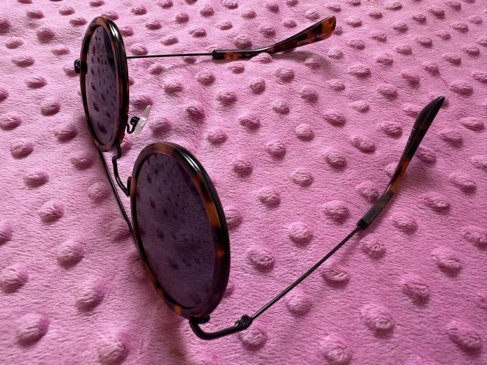 Yohji Yamamoto Gafas de sol redondas Marco patrón carey Doble Puente Nuevo Foto 4 de 4