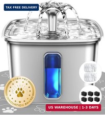 Veken Innovation Award Winner Stainless Steel Cat Water Fountain, 108oz