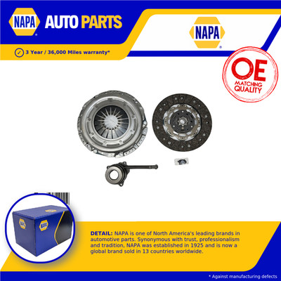 Clutch Kit fits SEAT ALHAMBRA 7V 2.0D 05 to 10 240mm NAPA 02M141671A 02M141671B