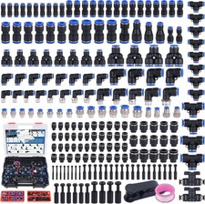 200 PCS Quick Connect Air Hose Fitting Assortment Kit,Push to Connect Fittings 1