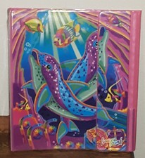 VTG LISA FRANK DANCING DOLPHINS Trapper Keeper Binder Bananigans Princess Frog