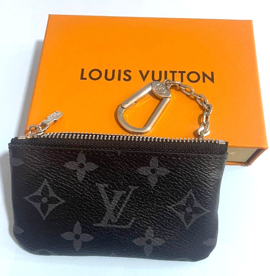 Louis Vuitton Monogram Key Pouch / Pochette Clés Coin Purse Black