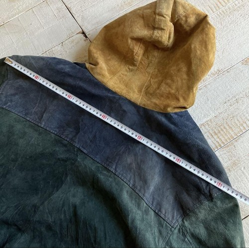 vintage fireman jacket leather multicolor size XL - Picture 7 of 9