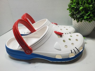 CROCS Hello Kitty White Clog with Red Bow Crocs Hello Kitty Classic Clog Womens White Red Bow 50th  main image 2