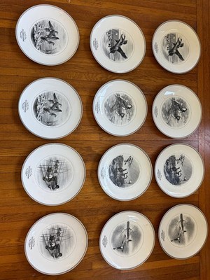 Limoges France original artwork, federal duck stamp bird plates