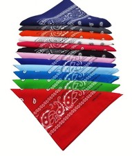 100 Cotton Paisley Bandanas Scarf Set for Men Women - 12 Pack Gift Box, 22
