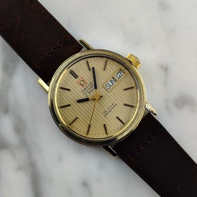 OMEGA De Ville Chronometer Day-Date Gold Tapestry Dial 1972 [REF. 198.0033]