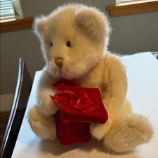 Collectible Gund Bear Holding Red Velvet Ring Box