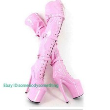 Womens Thigh High Boots Cosplay Over Knee Boots Super High Heel Shoes 20cm
