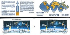 EUROPA91-SUE2C : Suède carnet 6 timbres "EUROPA CEPT 1991 L’Europe et l’espace"