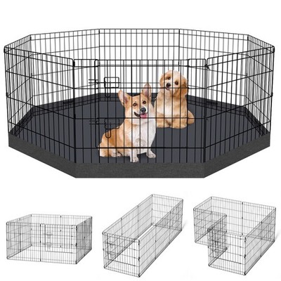 Dog Pen Pet Playpen Dog Fence Indoor Foldable Metal Wire Exercise Puppy Play ...