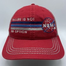 NASA Hat Adult Snapback Red Mesh Back Baseball Cap Failure Is Not An Option