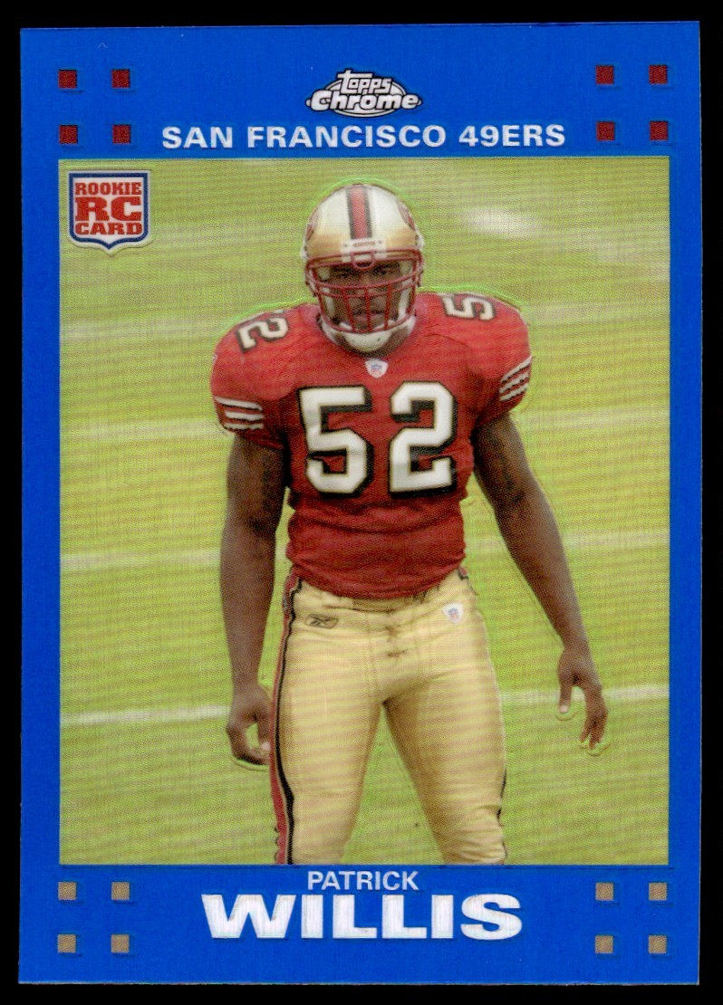 2007 Topps Chrome Blue Refractor Patrick Willis Rookie #TC240