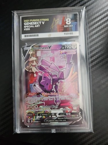 Pokémon Genesect V Fusion Strike TCG Card 255/264 Ace Grading Near Mint