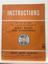 Vtg Bailey Meter Co Manual Relays & Standatrols 1947 Operation Calibration